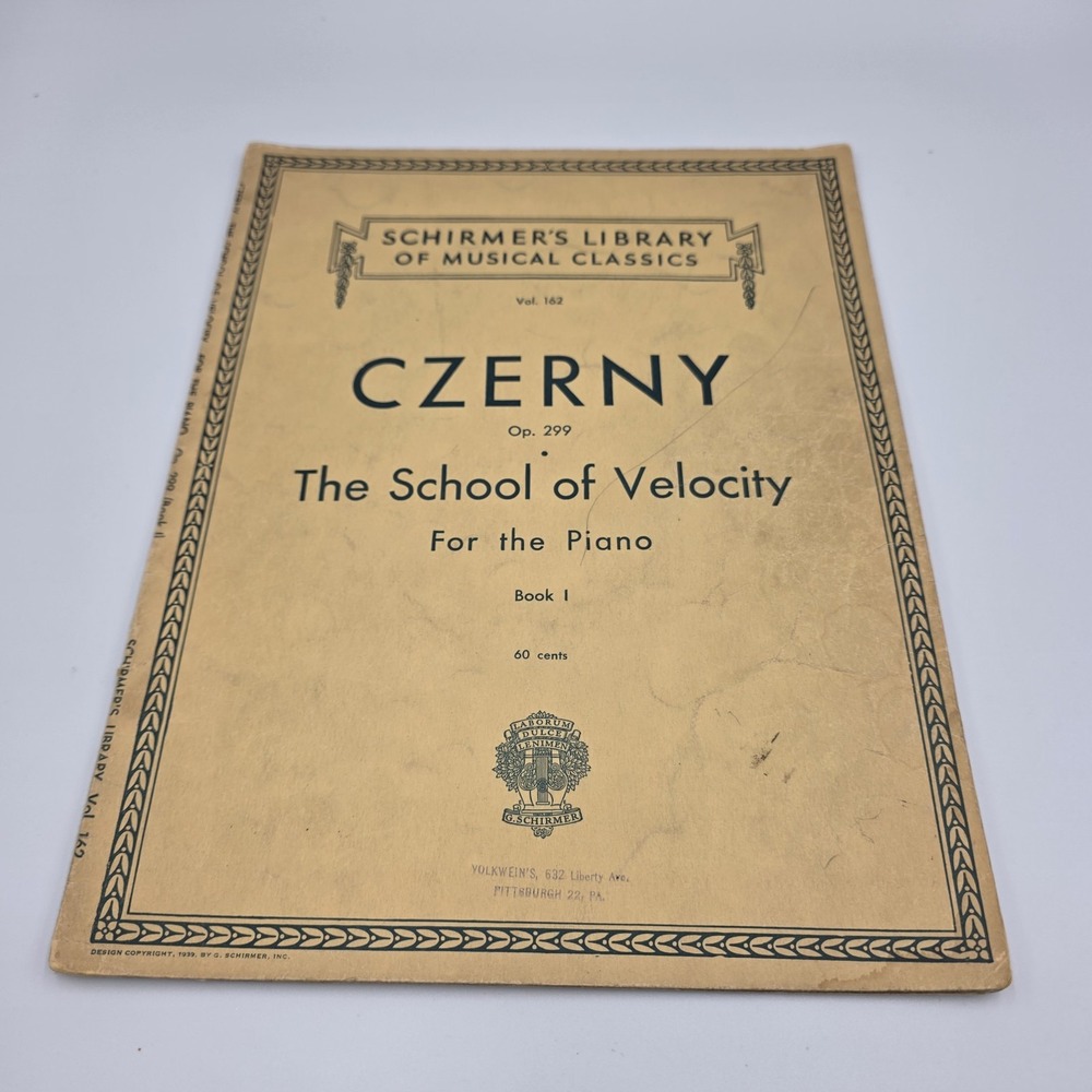 Czerny Op 229 The School of Velocity For The Piano Book 1 Sheet Music For Piano‎